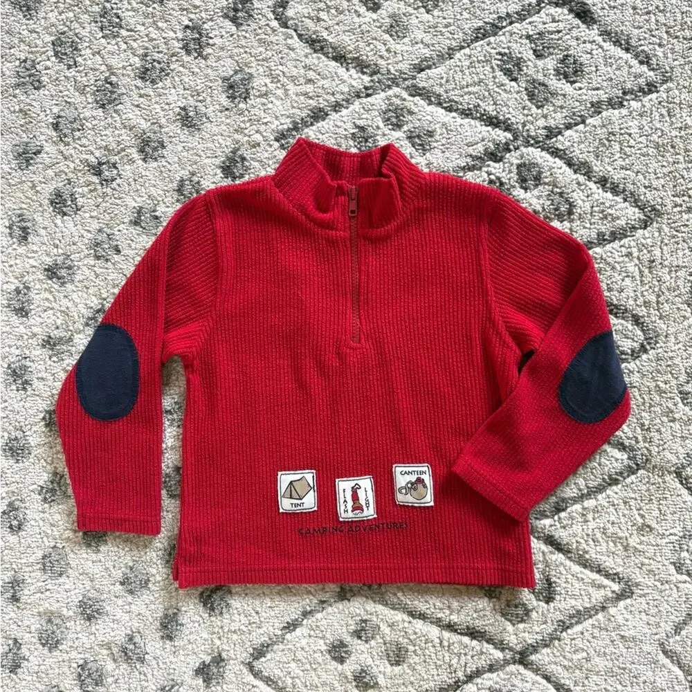 Vintage camping quarter zip sweater